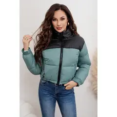 LIKE SHOP - Parka Chaqueta Mujer Puffa Acolchada Gruesa Bi Color Bolsillos 0027
