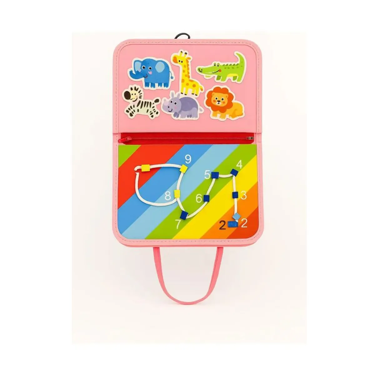 GENERICO - Maletín Educativo Montessori Juguete Didáctico Bebés Rosa