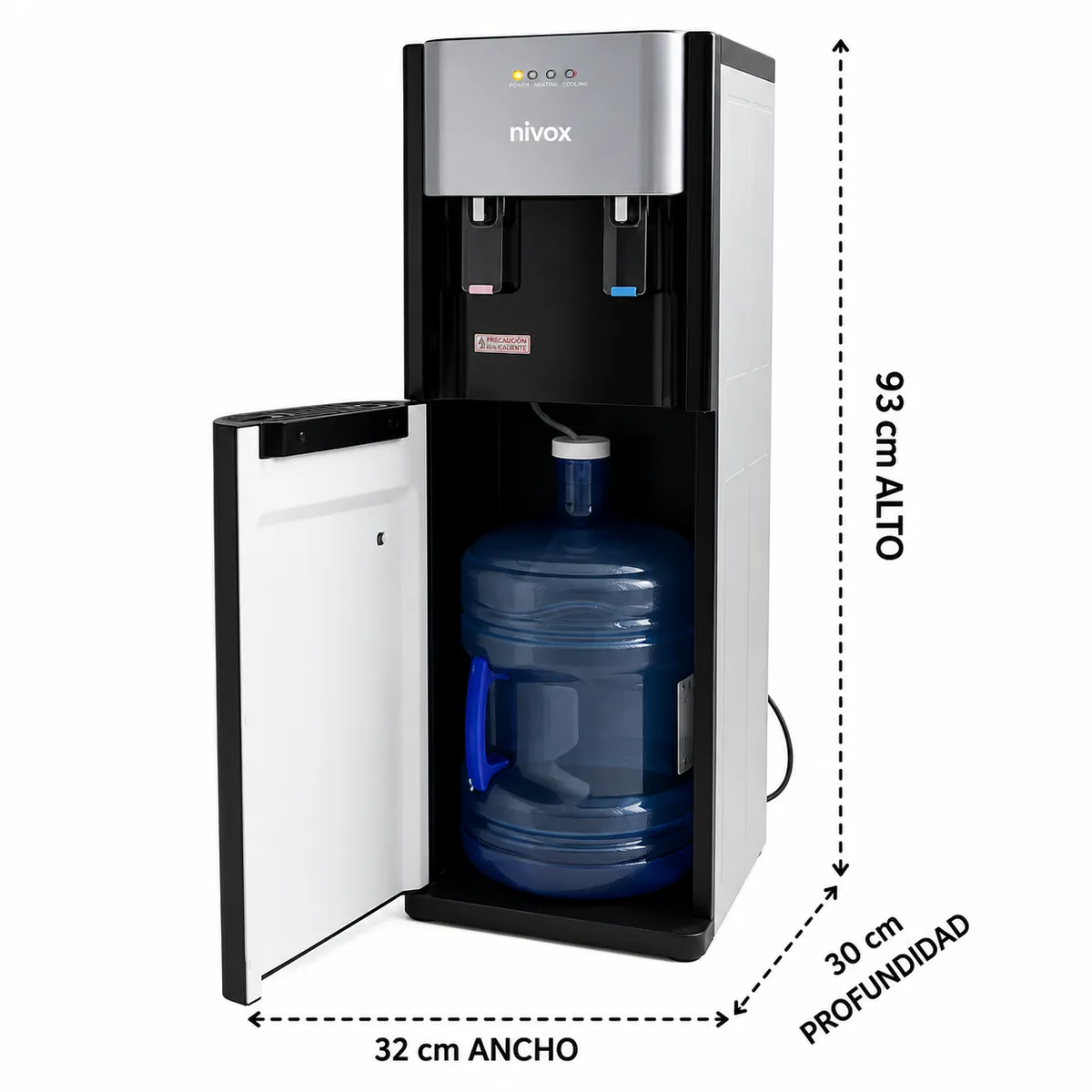 DALI - Dispensador De Agua Frío Caliente Bidon Oculto  negro negro