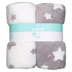 INFANTI - Pack 2 Mantas Unisex Gris
