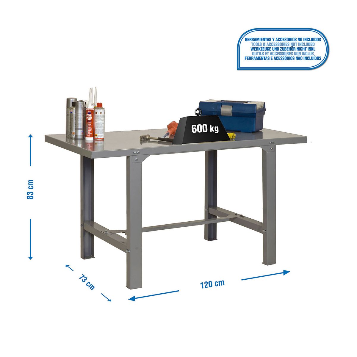 Banco Simonwork BT6 Metal 1200 Gris, marca SIMONRACK - Foto 2