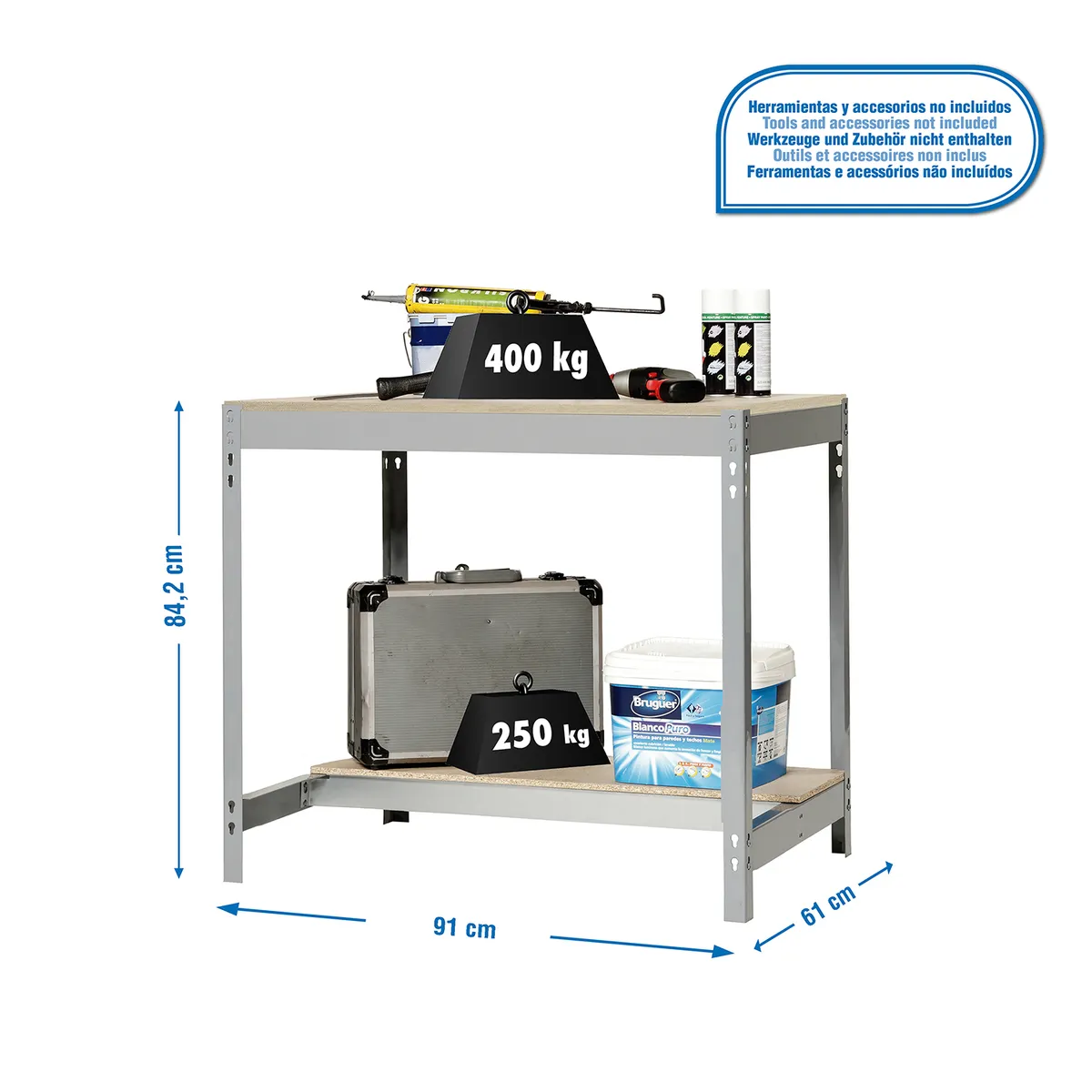 Banco Simonwork BT0 900x600 GrisMadera, marca SIMONRACK - Foto 2