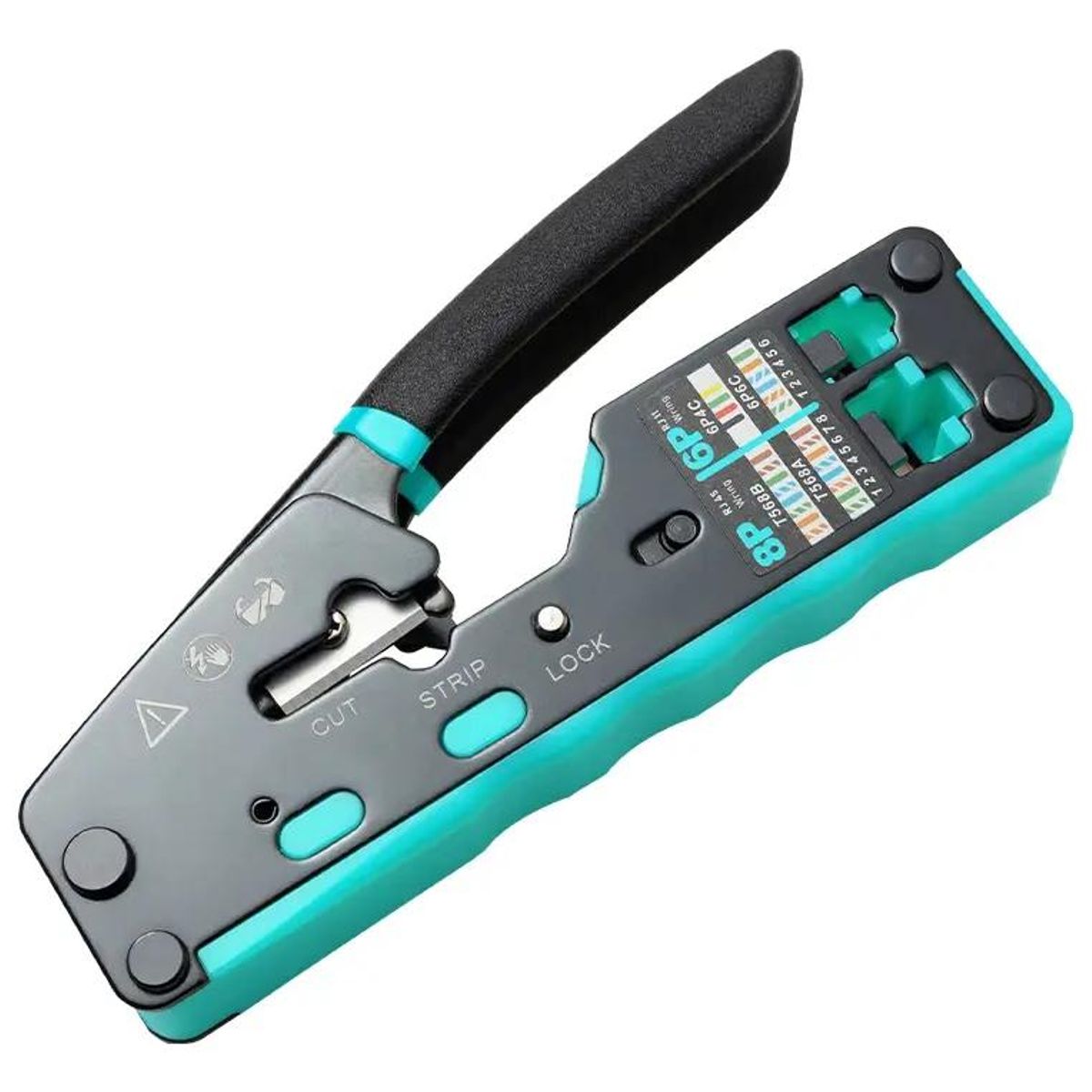 GENERICO - Herramienta de Crimpado para Cables RJ45, RJ12 y RJ11