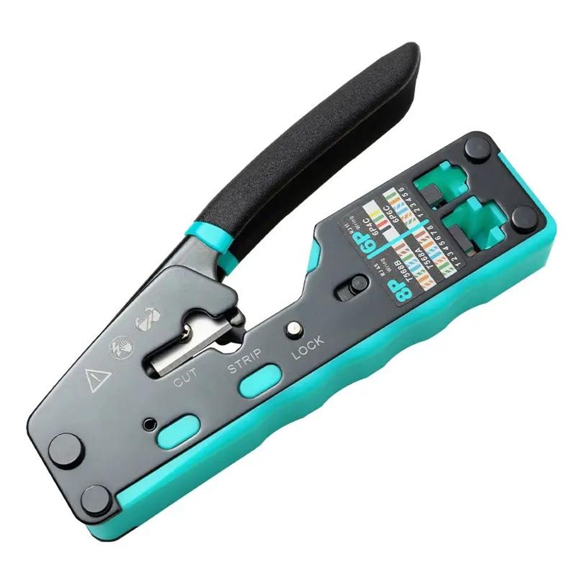 GENERICO - Herramienta de Crimpado para Cables RJ45, RJ12 y RJ11