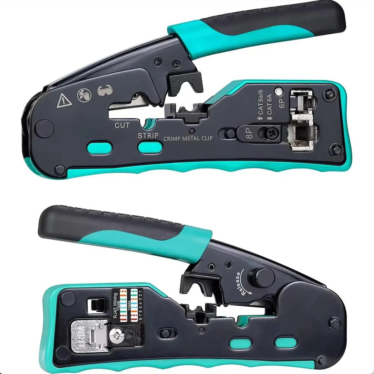 GENERICO - Herramienta de Crimpado para Cables RJ45, RJ12 y RJ11