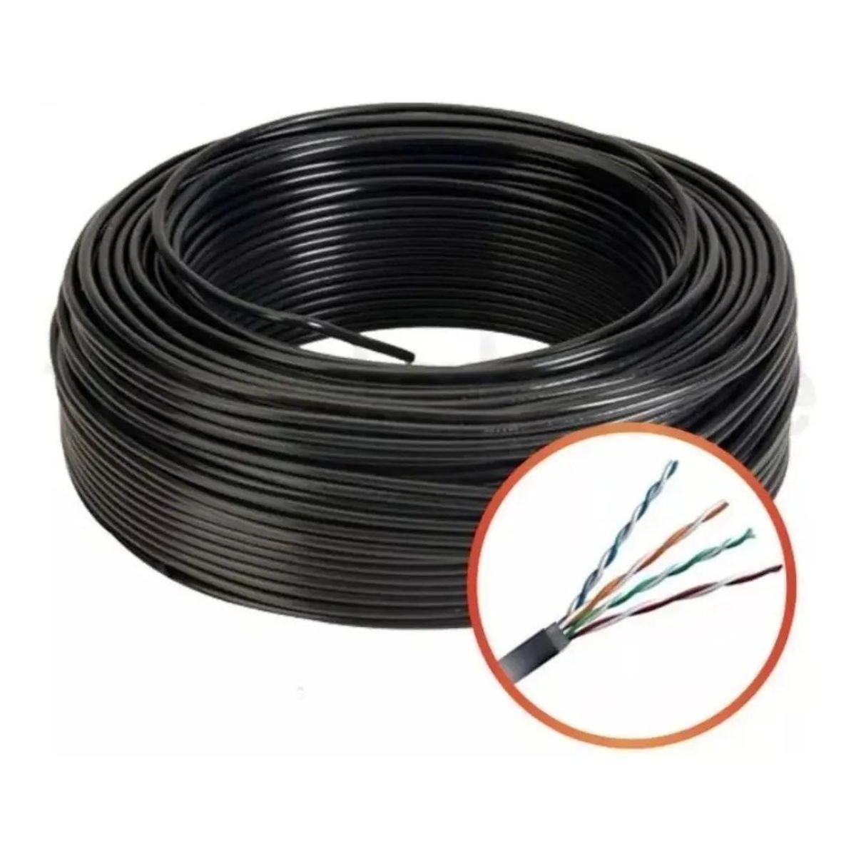 GENERICO - Cable de Red Exterior UTP Cat 5e Rollo 150 Metros