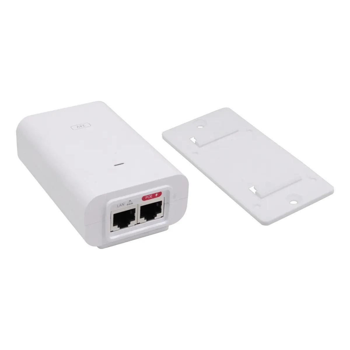 GENERICO - Inyector PoE Gigabit 24VDC 24W 1A con Protección ESD