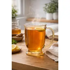 GENERICO - Set 6 Tazas Grandes de Vidrio para Té y Café 490ml