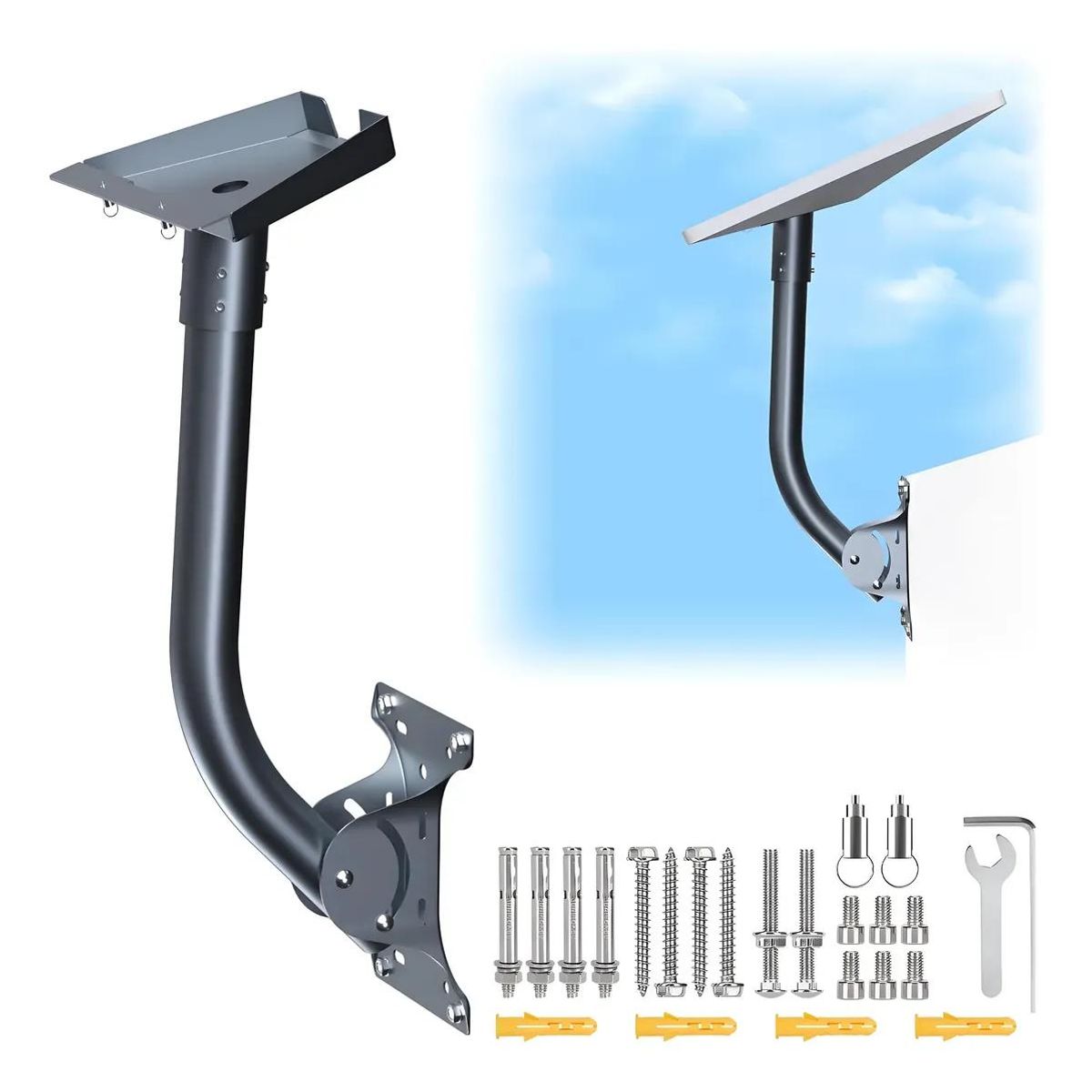 GENERICO - Kit Soporte Base Ajustable para Antena Estándar