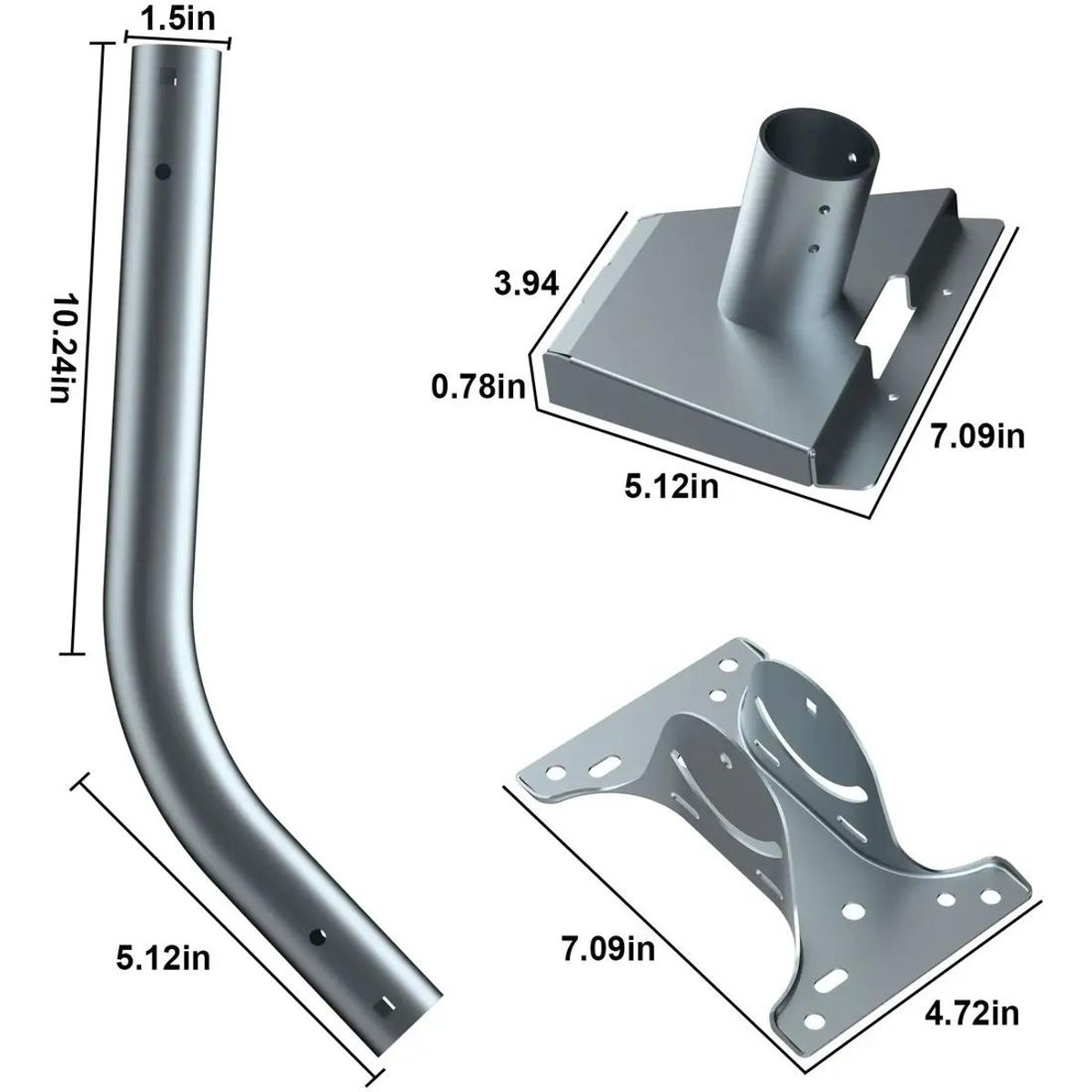 GENERICO - Kit Soporte Base Ajustable para Antena Estándar