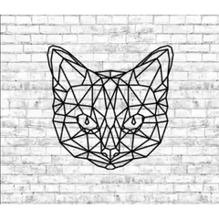 GENERICO - Cuadro Decorativo de Madera con Figura Geométrica de Gat