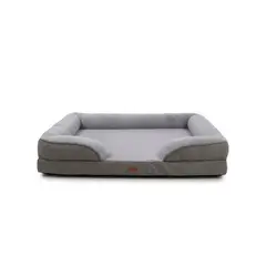 GENERICO - Cama Sofá Para Perro Mascotas Grande 96x71x16 Gris