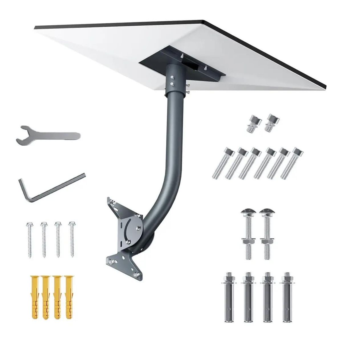 GENERICO - Soporte Estable para Antena Satelital V4 con Kit de Monta