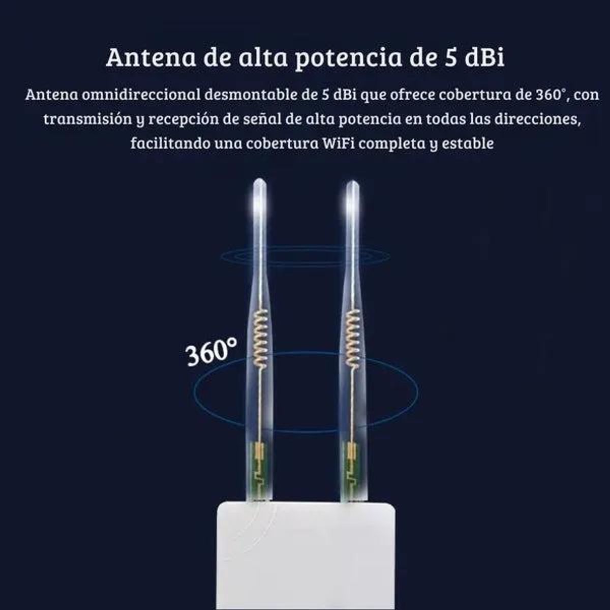 GENERICO - Extensor WiFi Exterior 100 Mb para Casas y Parcelas