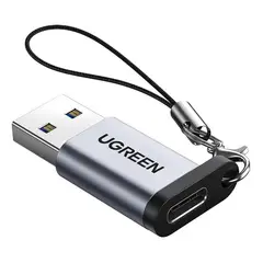 GENERICO - Adaptador USB-A 3.0 Macho a USB-C 3.1 Aluminio Plata