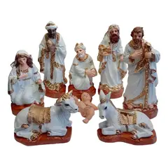 GENERICO - Figura de Pesebre Blanco Escarchado 35 cm