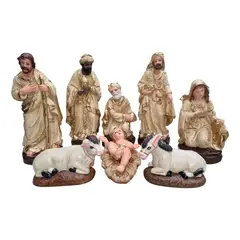 GENERICO - Figura de Pesebre Dorada de 33 cm