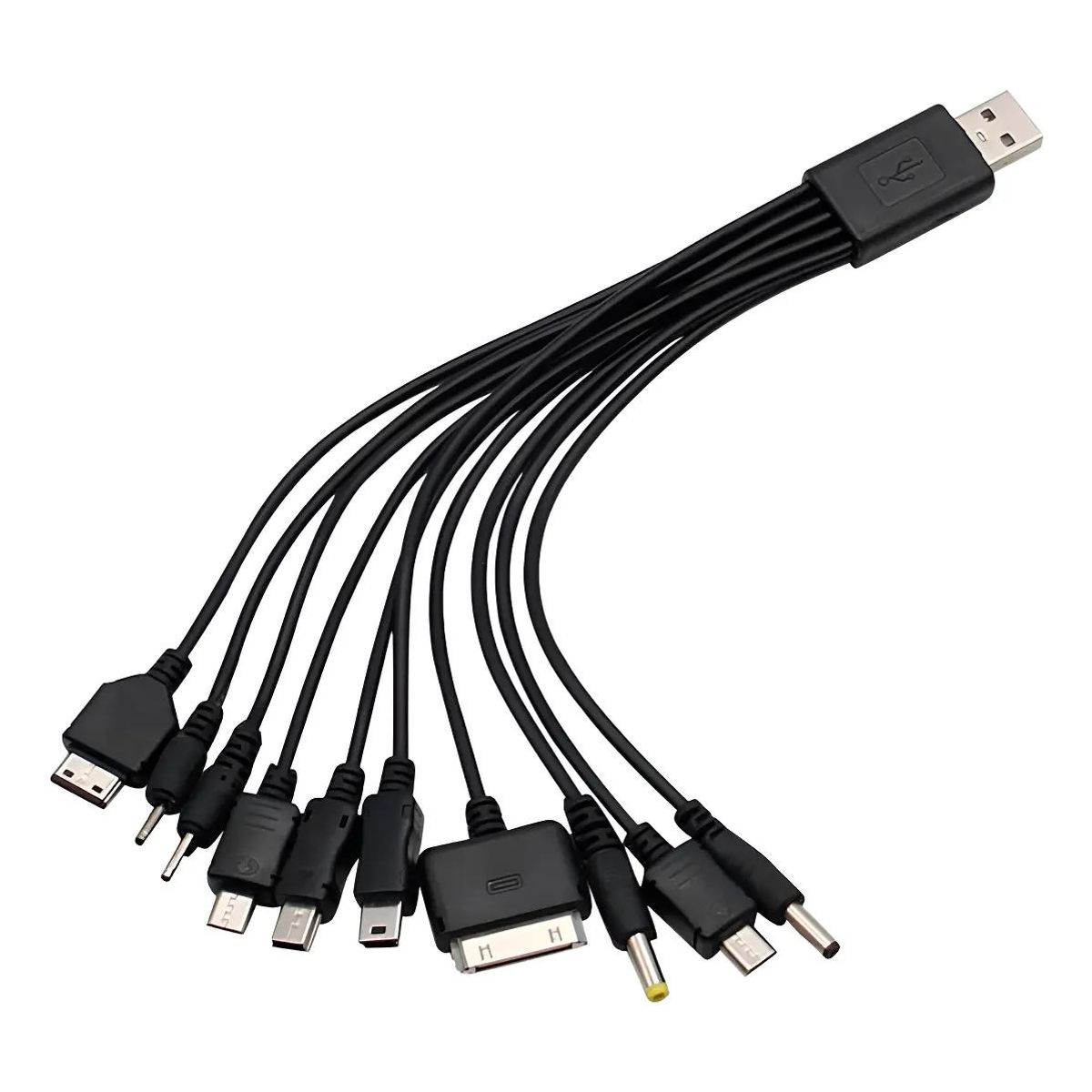 GENERICO - Cable USB 10 en 1 carga múltiple rápida universal