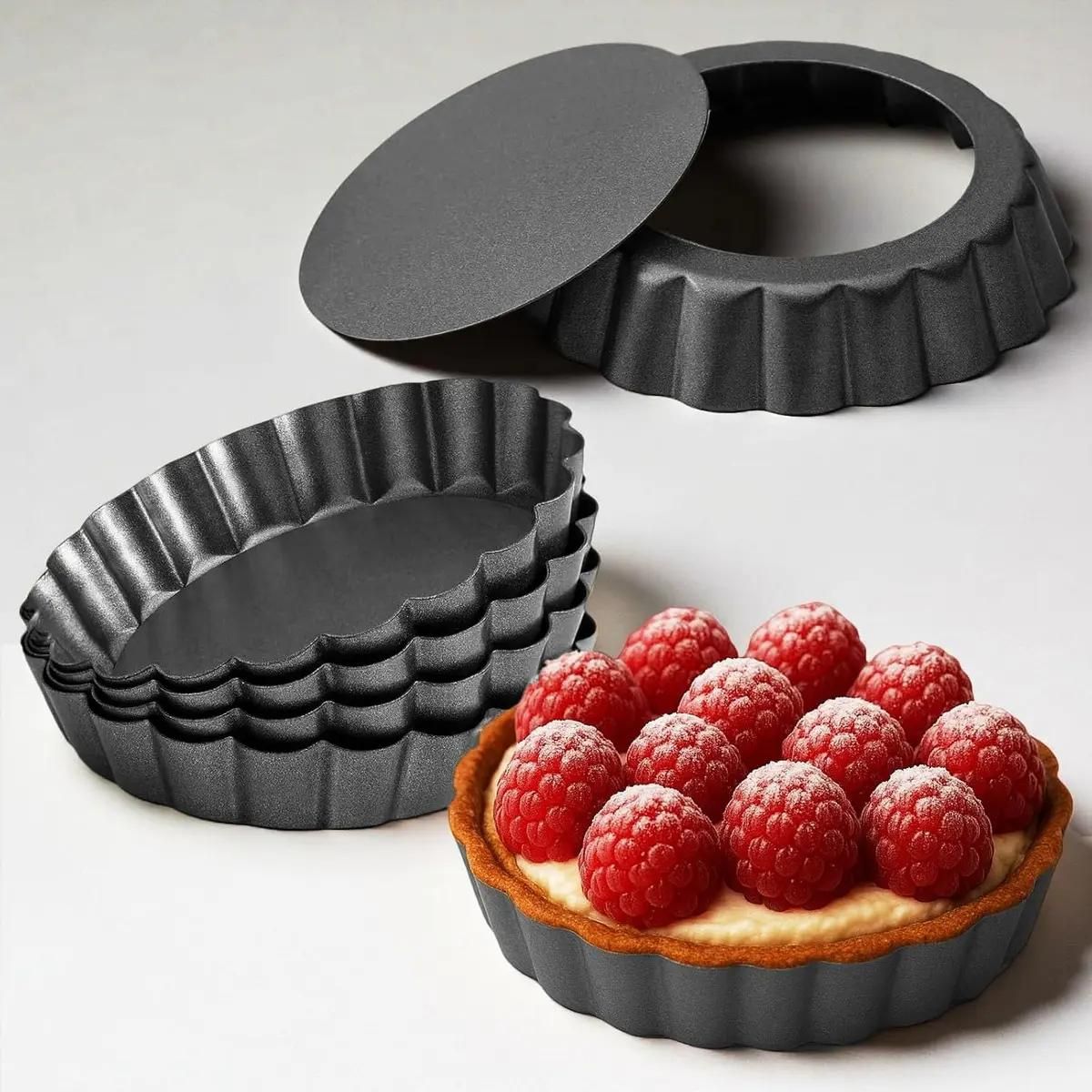 GENERICO - Set 12 Moldes Mini Tartaletas 10cm Desmontables Reutiliz