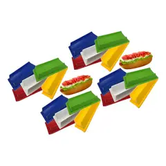 GENERICO - Set 20 Porta Completos Plástico Reutilizable para Hot Dog