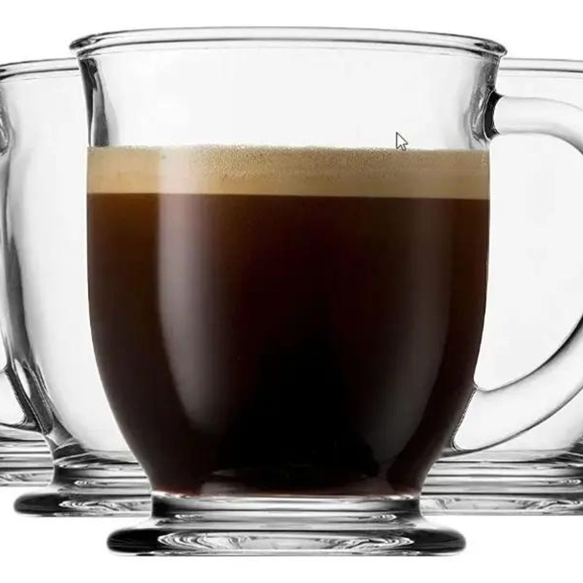 GENERICO - Pack 6 Tazas de Vidrio 490 ml Lisboa Grandes