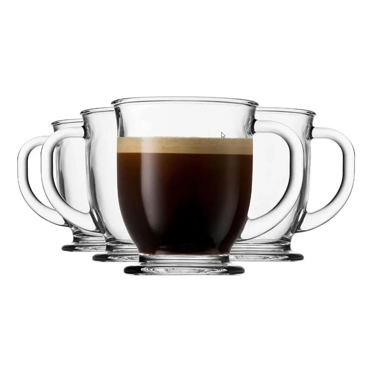 GENERICO - Pack 6 Tazas de Vidrio 490 ml Lisboa Grandes