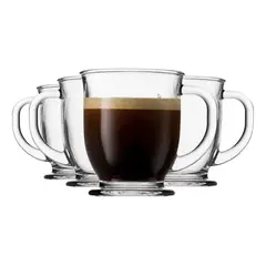 GENERICO - Pack 6 Tazas de Vidrio 490 ml Lisboa Grandes