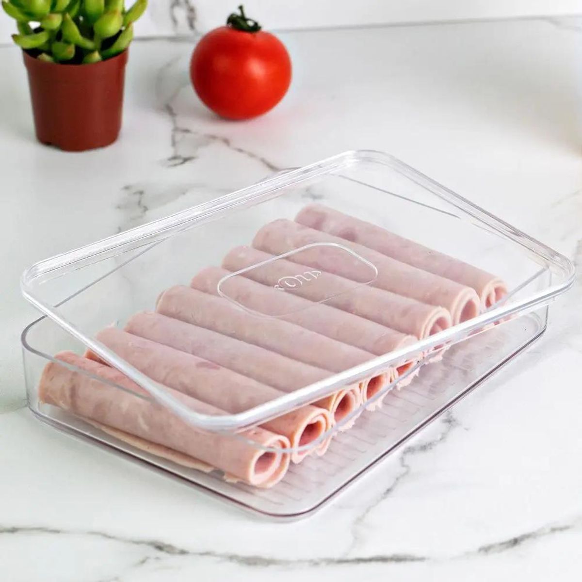 GENERICO - Contenedor transparente para jamón y queso