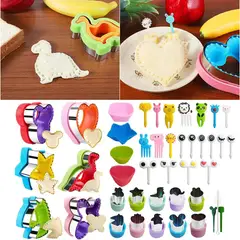 GENERICO - Juego de 41 piezas de sándwich con moldes de animales y 3
