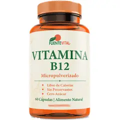 FUENTEVITAL - 2 Meses Vitamina B12 553mg 60 Caps Vegetal