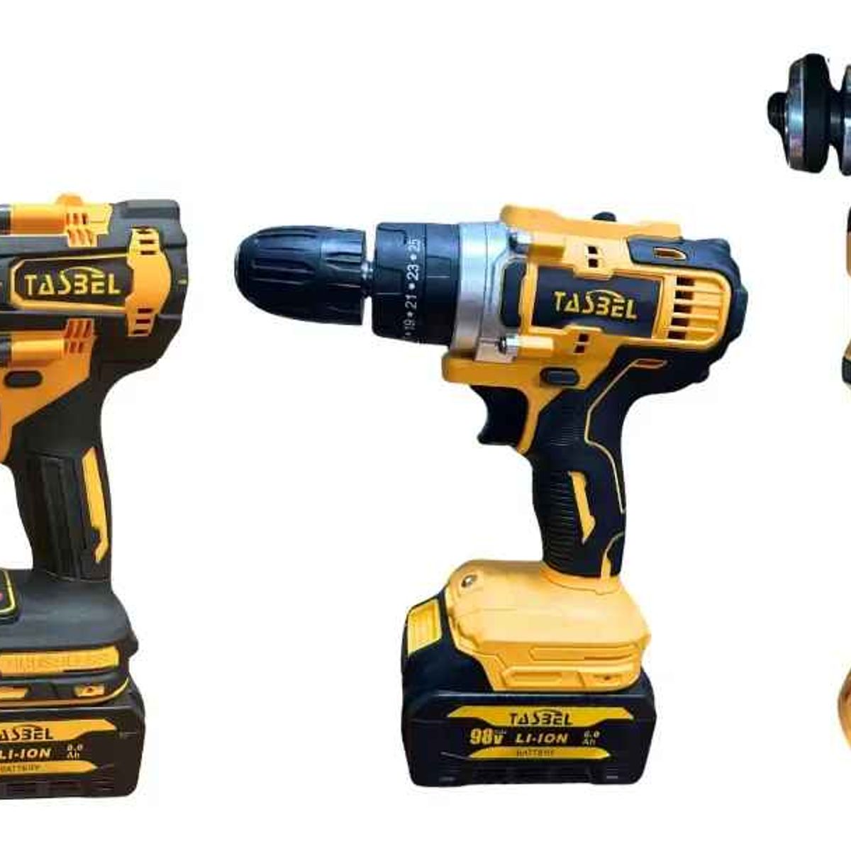 GENERICO - Set 3 Llave De Impacto Esmeril Taladro Percutor Inalambrico