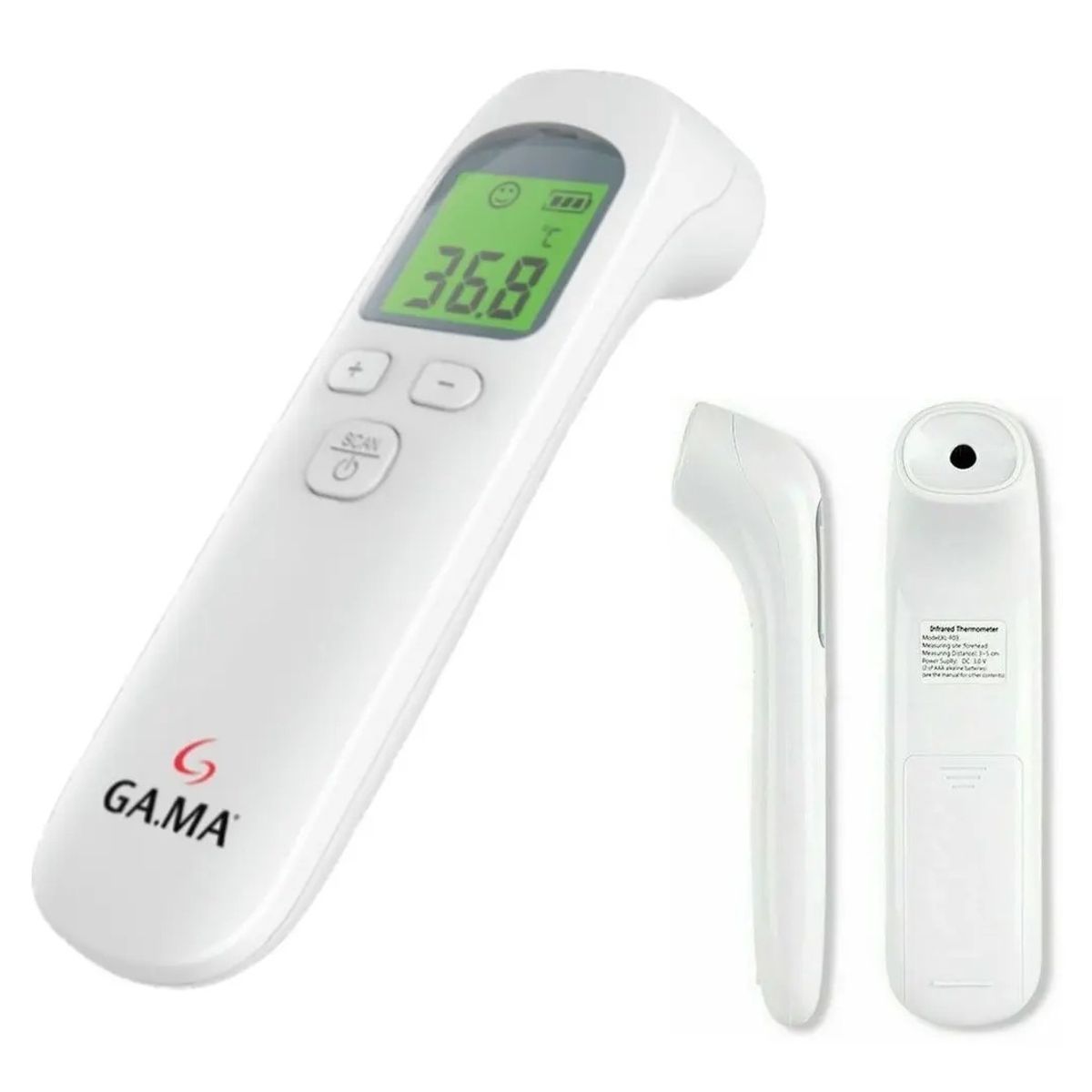 GAMA - Termómetro Digital Gama Infrarrojo Médico Corporal Ambiental