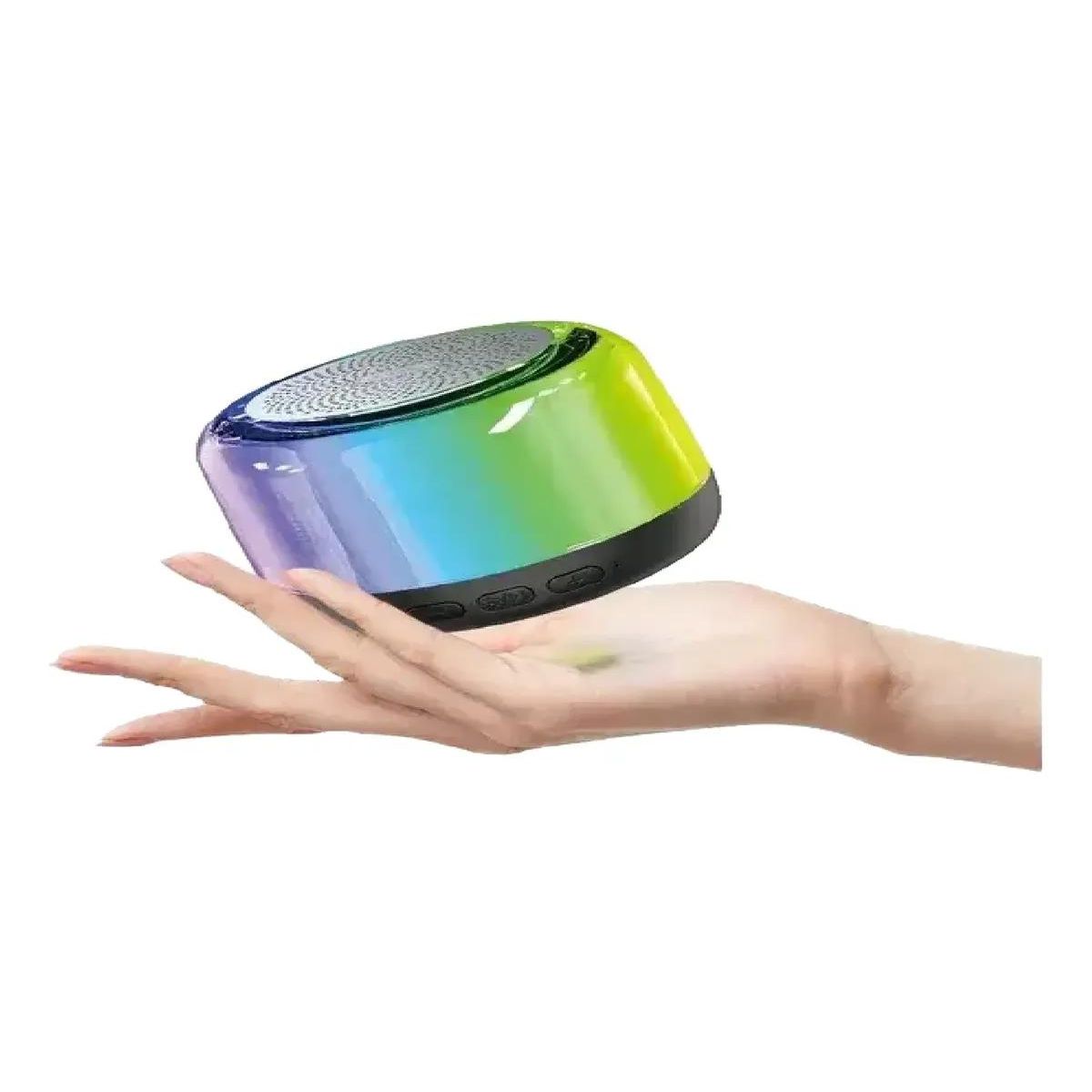 GENERICO - Mini parlante Bluetooth con luces LED de colores