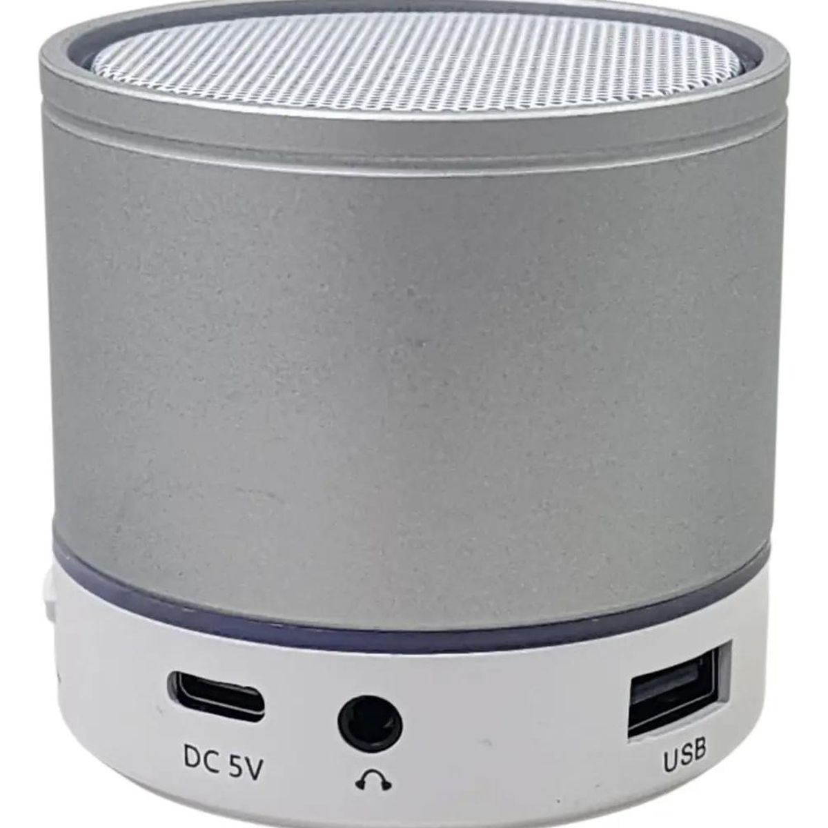 GENERICO - Mini Parlante Portátil Bluetooth 3W USB FM Plateado