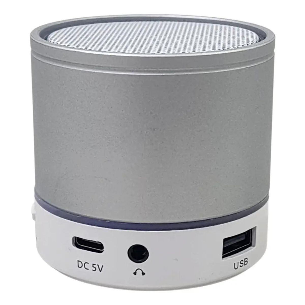 GENERICO - Mini Parlante Portátil Bluetooth 3W USB FM Plateado