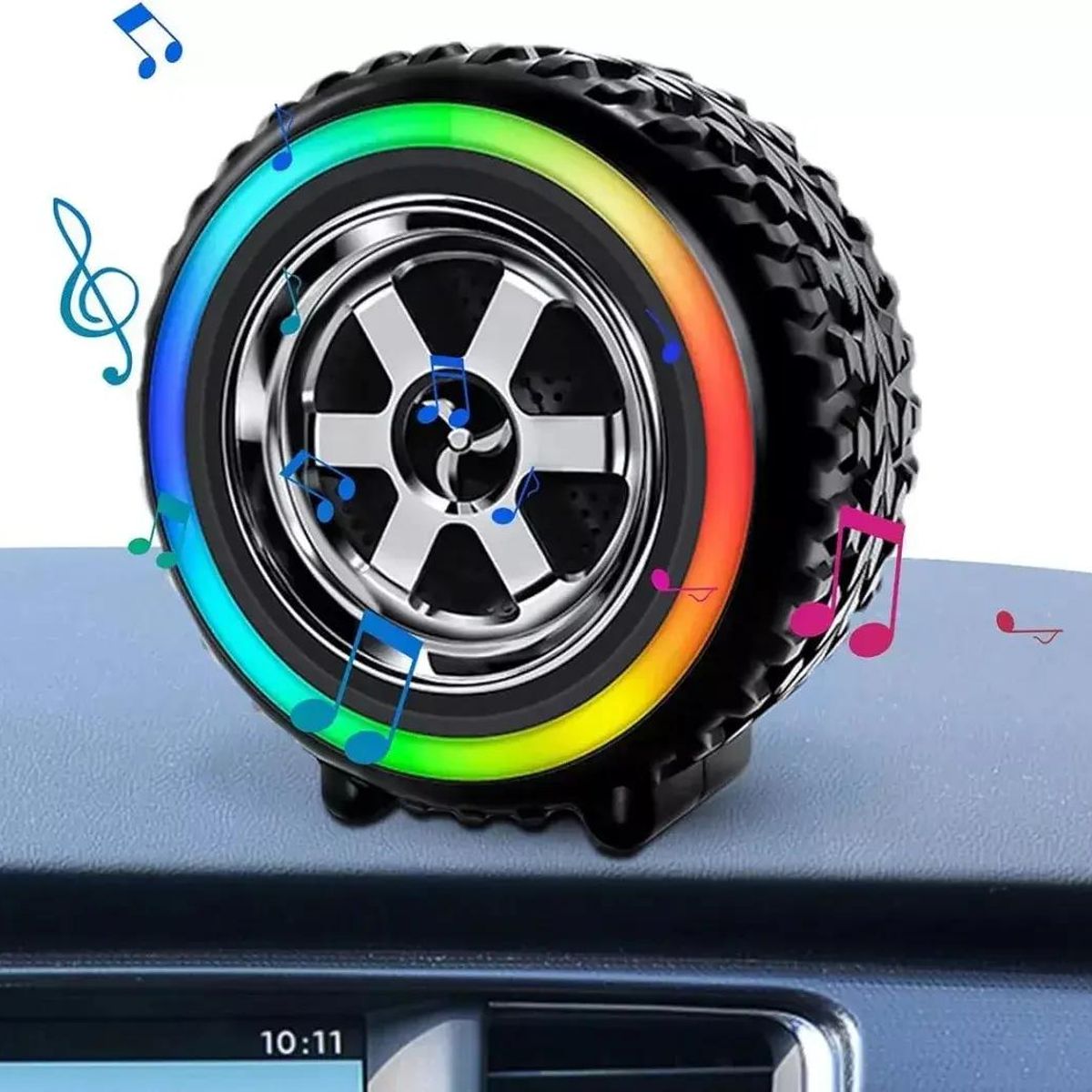 GENERICO - Parlante Bluetooth con Luz LED RGB y Ranuras USB y Micro 