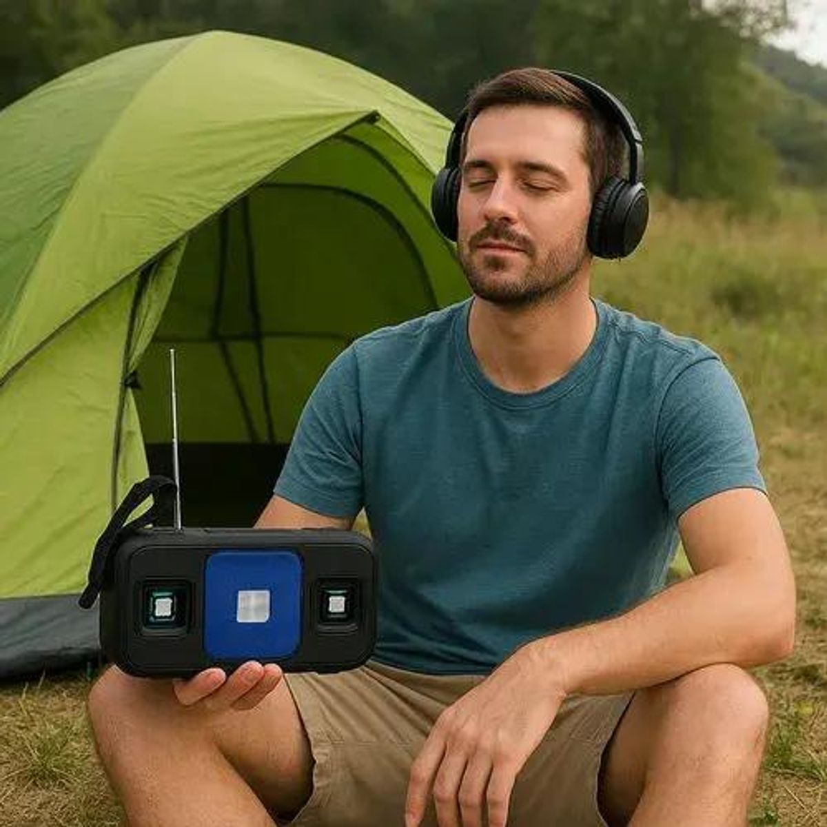 GENERICO - Parlante Bluetooth con Carga Solar y Resistente al Agua
