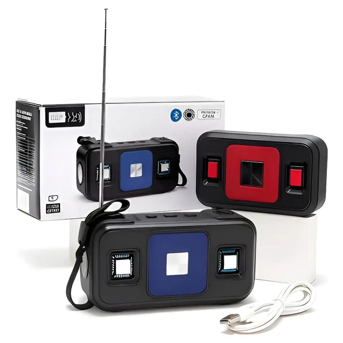 GENERICO - Parlante Bluetooth con Carga Solar y Resistente al Agua