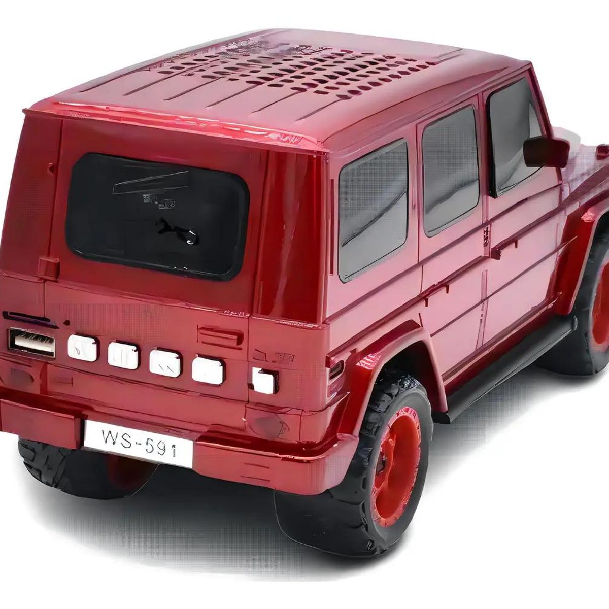 GENERICO - Mini parlante Bluetooth con luces en forma de coche rojo