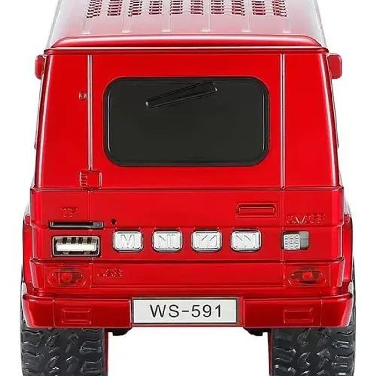GENERICO - Mini parlante Bluetooth con luces en forma de coche rojo