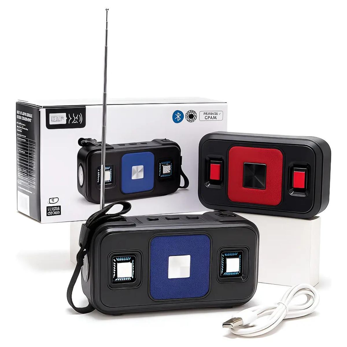 GENERICO - Parlante Bluetooth con Carga Solar Portátil