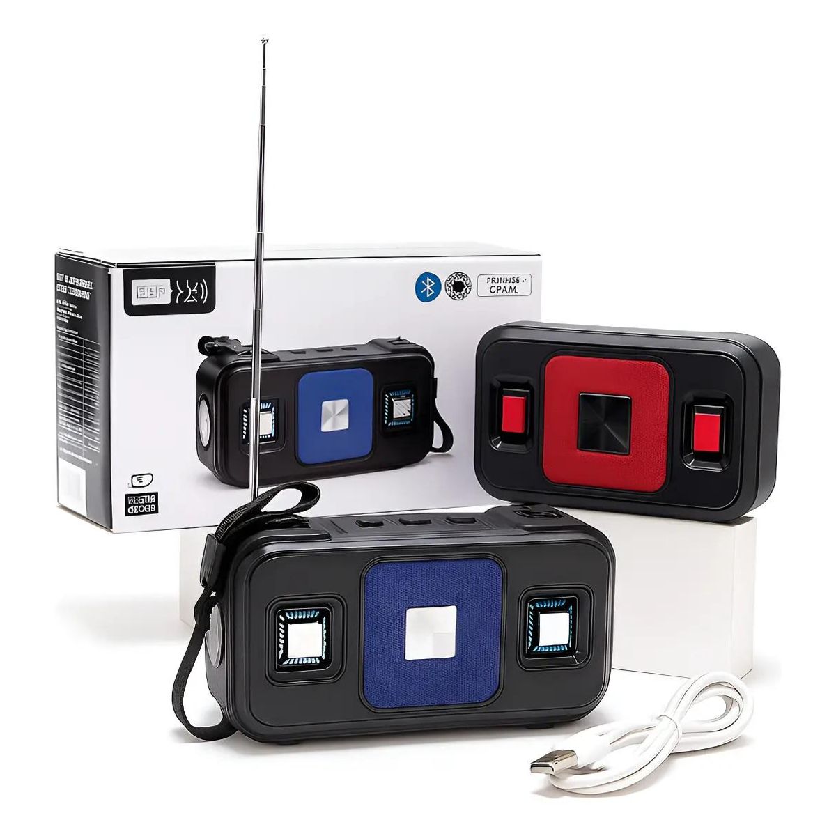GENERICO - Parlante Bluetooth con Carga Solar Portátil