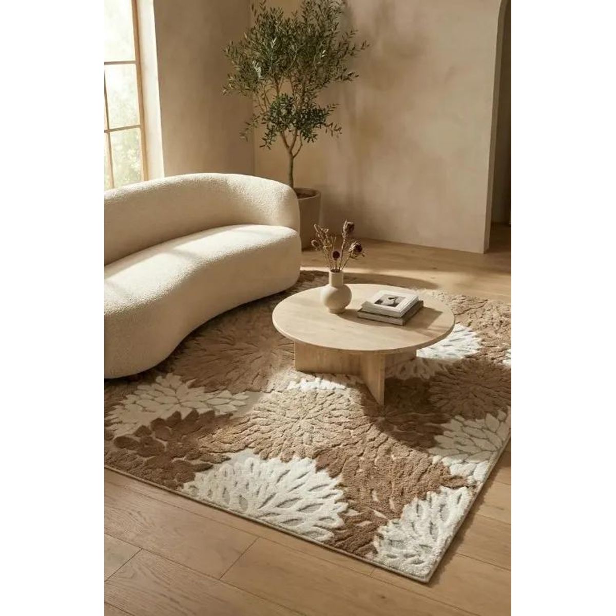 GENERICO - Alfombra Texturizada Lavable para Living y Dormitorio