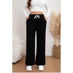 LIKE SHOP - Pantalón Ancho Linea Mujer Cotelé Invierno Forro Interior Polar 7164