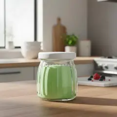 GENERICO - Frascos de vidrio redondos para yogur 200ml con tapa