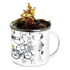 GENERICO - Taza Enlozada con Diseño de Snoopy