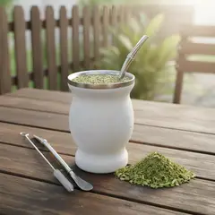 GENERICO - Taza de acero inoxidable para yerba mate y café