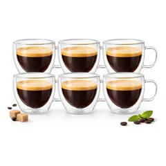 GENERICO - Taza Doble Vidrio Térmica para Espresso 80ml