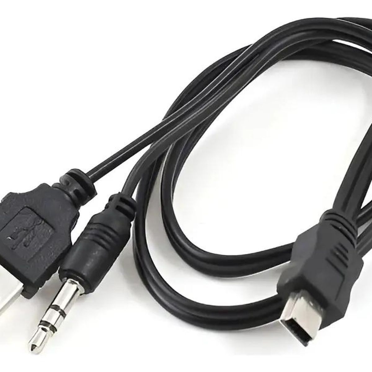 GENERICO - Cable USB Macho Mini 5pin a Aux 3.5mm para Parlante