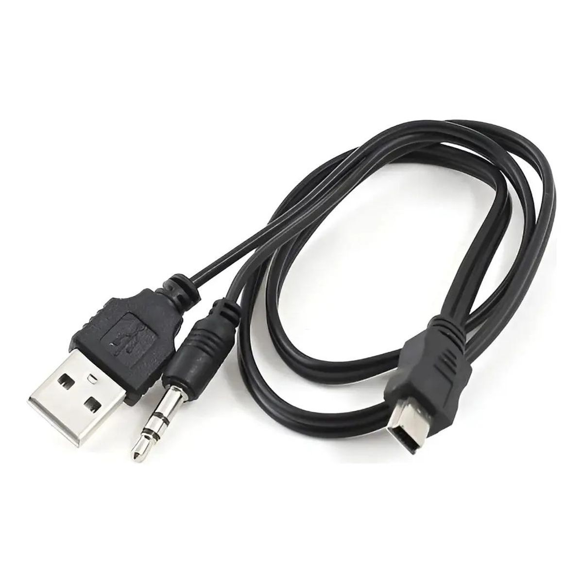 GENERICO - Cable USB Macho Mini 5pin a Aux 3.5mm para Parlante